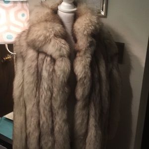 Full length Vintage Silver Fox coat by Natelsons